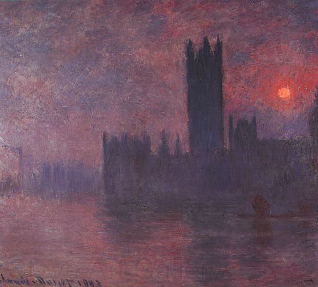 Claude Monet Houses of Parliament at Sunset France oil painting art